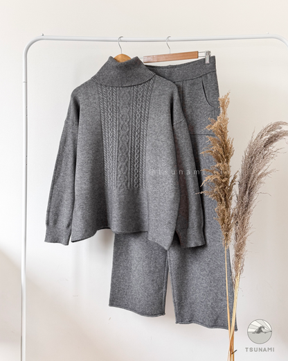 Conjunto Alerce | Conjunto tejido cuello alto con pantalón