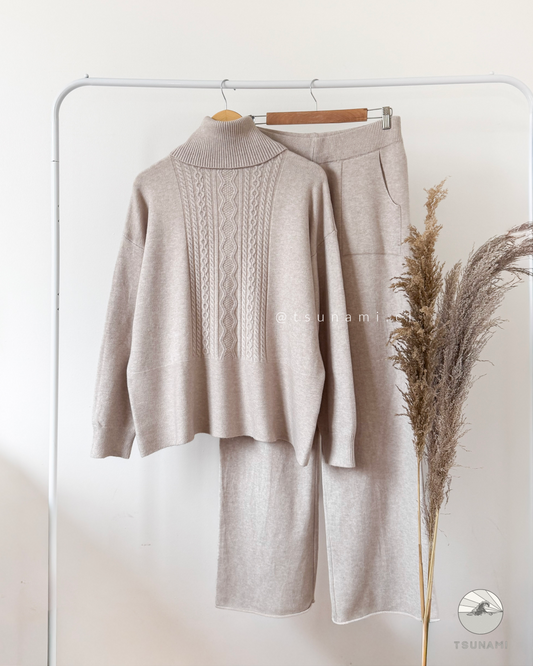 Conjunto Alerce | Conjunto tejido cuello alto con pantalón