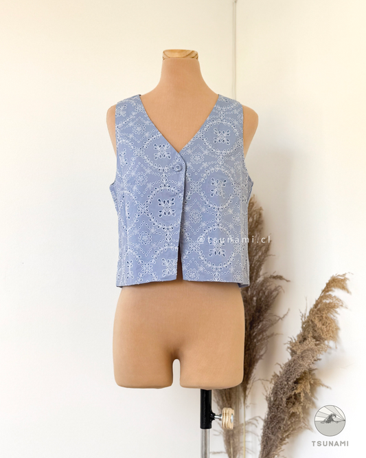 Vest broderie bordado blanco