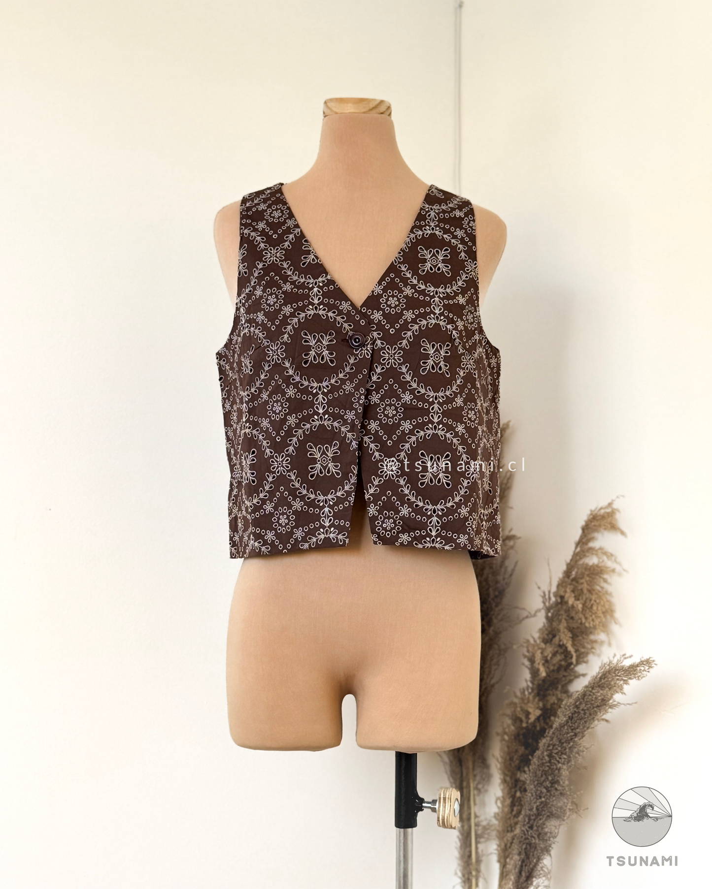Vest broderie bordado blanco