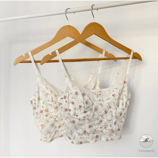 Crop top floreado