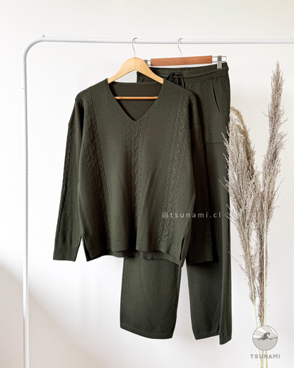 Conjunto con diseño espiga