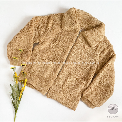 Chaqueta teddy con bolsillos