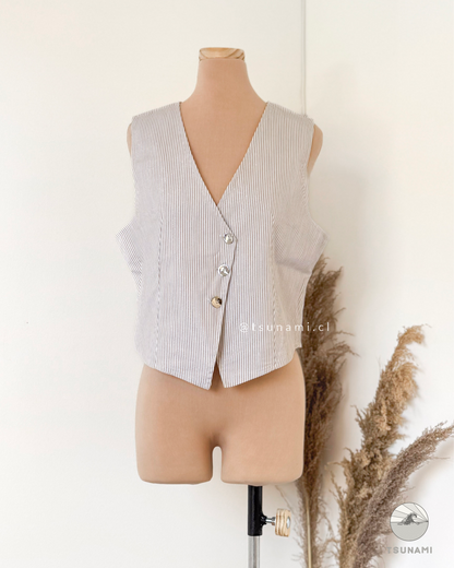 Vest con lineas y brillitos