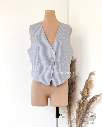 Vest con lineas y brillitos