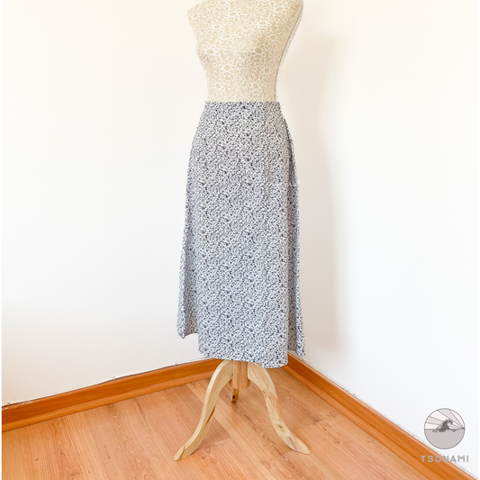 Falda midi floreada