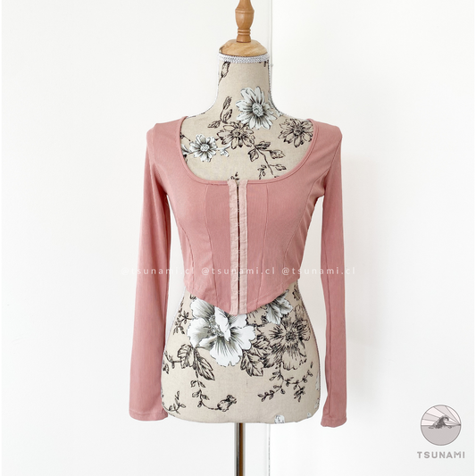 Top bustier con broches