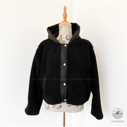 Chaqueta teddy con gorro