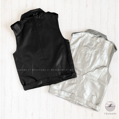 Chaqueta biker sin mangas
