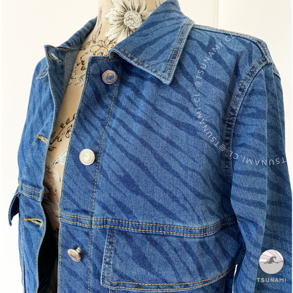 Chaqueta cebra de mezclilla